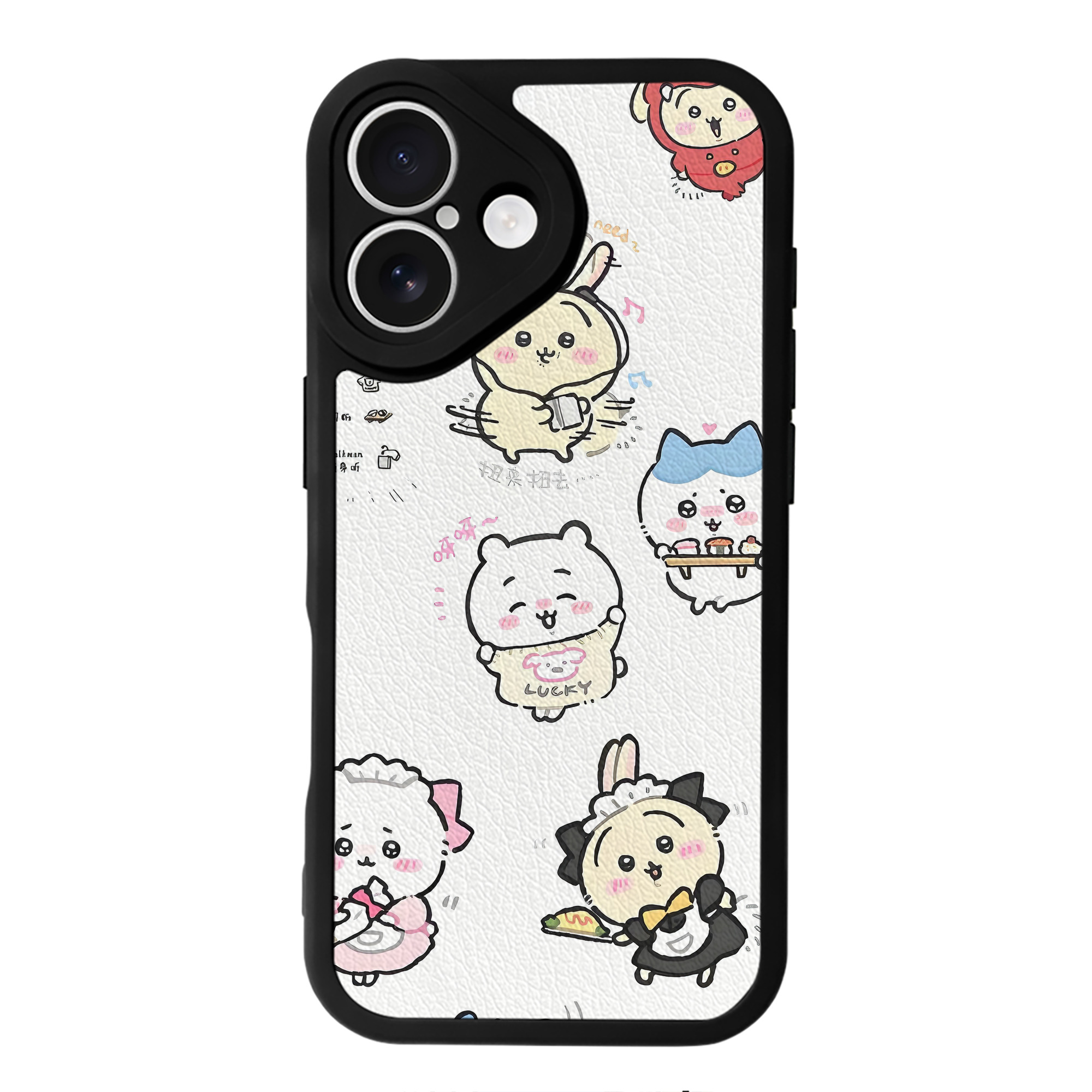 （画像用） ちいかわ Chii-kawa 【iPhone 16シリーズ対応】シリコンスマホケース（レザー調） 材質：シリコン